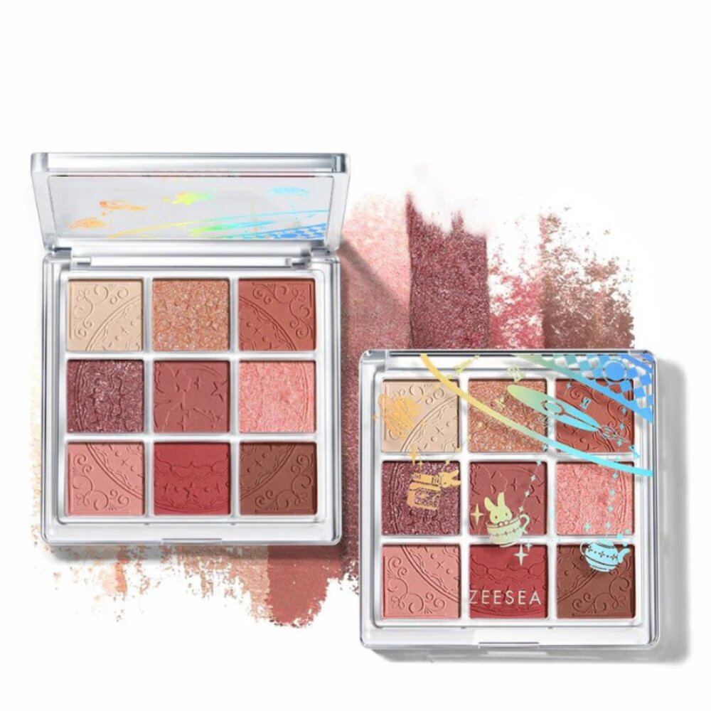 ZEESEA Nine-Color Stunning Crystal Eyeshadow Palette J12 Rose Garden NEW IN BOX